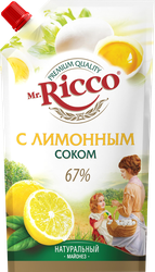 Майонез MR.RICCO с лимонным соком 67%, 375г, фотография