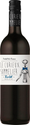 Вино LE CURIEUX SOMMELIER Мерло сортовое выдержанное красное сухое, 0.75л, крупный план