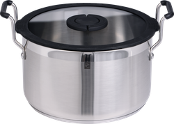 Кастрюля PLATINUM CHOICE Smart Cook, нержавеющая сталь, силикон, 6л, Арт. LF-SS4, крупный план