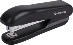 Степлер BRAUBERG N10, SX-19, до 12 листов, с антистеплером, черный, в 
ассортименте, Арт. 228587, изображение