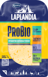 Сыр полутвердый LAPLANDIA ProBio+ с пробиотиком 45%, нарезка, без змж, 120г, фото
