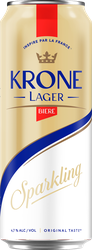 Пиво светлое KRONE Lager Biere пастеризованное 4,7%, 0,45л, изображение