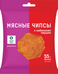 Чипсы мясные сыровяленые из курицы ГАЛЕРЕЯ ВКУСА с кайенским перцем, 30г, фото