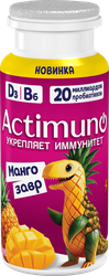 Напиток кисломолочный ACTIMUNO Kids с манго и ананасом 1,5%, 95г, картинка