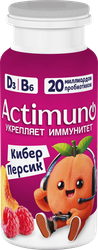 Напиток кисломолочный ACTIMUNO Kids с персиком и малиной 1,5%, 95г, детальное фото