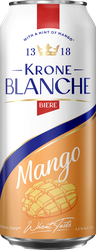Напиток пивной KRONE BIERE Mango пастеризованный 4,5%, 0,45л, картинка