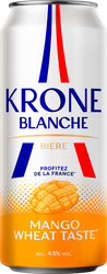 Напиток пивной KRONE BIERE Mango пастеризованный 4,5%, 0,45л, фотография