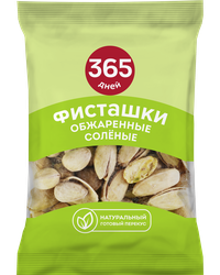 Фисташки 365 ДНЕЙ жареные соленые, 60г, крупный план