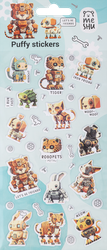 Наклейки объемные MESHU Robopets, 10х23см, детальное фото