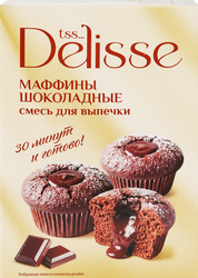 Смесь для выпечки DELISSE Маффины Шоколадные, 300г, крупный план