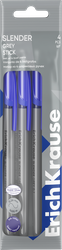 Набор шариковых ручек ERICHKRAUSE Slender Stick Grey 0.7, синий, 4шт, картинка