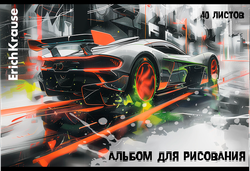 Альбом для рисования ERICHKRAUSE Adrenaline Speed, на скобе, А4, 40 листов, фотография
