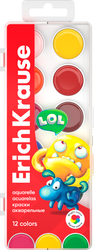 Краски акварельные ERICHKRAUSE Jolly Friends, 12 цветов, картинка