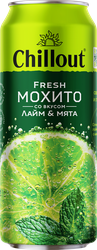 Напиток CHILLOUT Fresh Mojito Лайм, мята, 0.45л, крупный план