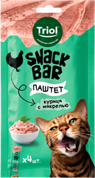 Лакомство для кошек TRIOL Паштет из курицы с макрелью, 40г, детальное фото