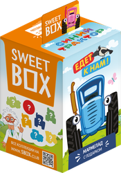 Мармелад жевательный SWEET BOX Синий трактор, с натуральном соком, с подарком, 10г, крупный план