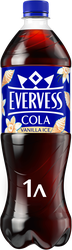 Напиток EVERVESS Cola Vanilla Ice Ванильное мороженое сильногазированный, без сахара, 1л, детальное фото