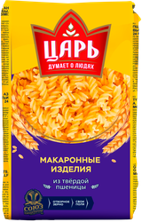 Макароны ЦАРЬ Спиралька, группа А высший сорт, 450г, фотография