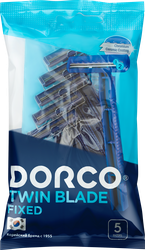 Станки одноразовые для бритья мужские DORCO 2 лезвия, 5шт, фото