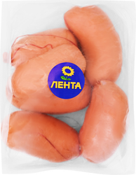 Сардельки ЛЕНТА Выбор экспертов Свиные, весовые, фотография