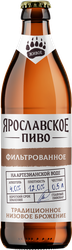 Пиво светлое ЯРОСЛАВСКОЕ Живое непастеризованное 4,0%, 0,5л, крупный план