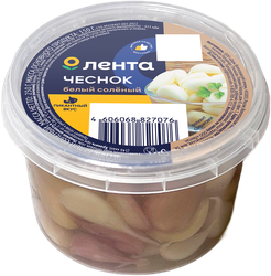 Чеснок соленый ЛЕНТА белый, дольки, 250г, картинка