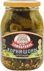 Корнишоны маринованные СКАТЕРТЬ-САМОБРАНКА Хрустящие, 500мл, фотография