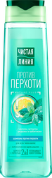 Шампунь для волос ЧИСТАЯ ЛИНИЯ с ментолом, 400мл, фотография
