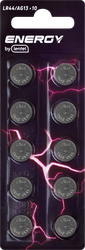 Элемент питания ENERGY BY LENTEL, Арт. LR44, 10шт, вид