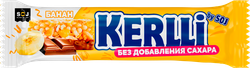 Батончик злаковый KERLLI с бананом, глазированный без сахара, 45г, картинка