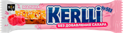 Батончик злаковый KERLLI с малиной, глазированный без сахара, 45г, изображение