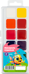 Краски акварельные медовые КРОК&ДИЛЛИ без кисти, 12 цветов, Арт. LNW-L-0112, вид