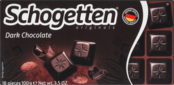 Шоколад темный SCHOGETTEN, 100г, крупный план