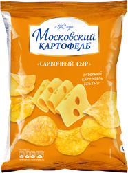 Изображение товара Чипсы картофельные МОСКОВСКИЙ КАРТОФЕЛЬ со вкусом сливочного сыра, 240г