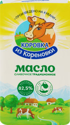 Масло сливочное КОРОВКА ИЗ КОРЕНОВКИ Традиционное 82,5%, без змж, 400г, фото