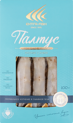 Палтус холодного копчения ЭКСТРА ФИШ кусочки с кожей, 100г, детальное фото