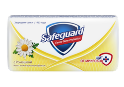 Туалетное мыло SAFEGUARD с ромашкой, с антибактериальным эффектом, 90г, изображение