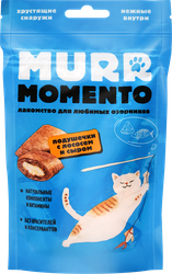 Лакомство для кошек MURR MOMENTO Подушечки с лососем и сыром, 60г, крупный план