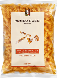 Паста ROMEO ROSSI Fusilli, из муки твердых сортов пшеницы, 500г, детальное фото
