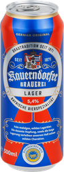 Пиво светлое KAUERNDORFER Lager фильтрованное пастеризованное 5,4%, 0,5л, детальное фото