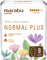 Изображение товара Прокладки MARABU Botanica Нормал плюс 5 капель, 9шт