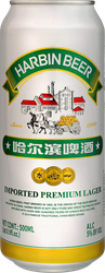 Пиво светлое HARBIN Премиум фильтрованное пастеризованное 5%, 0.5л, изображение