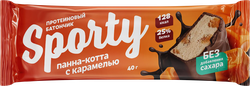 Батончик протеиновый SPORTY Панна-котта с карамелью, глазированный, 40г, фото