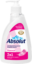 Крем-мыло жидкое ABSOLUT Нежное 2в1 антибактериальное, 500г, вид