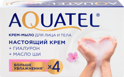 Крем-мыло твердое AQUATEL Кокосовое молочко, 90г, изображение
