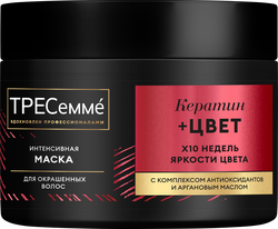 Маска для волос ТРЕСЕММЕ Keratin color интенсивная для окрашенных волос, 300мл, изображение