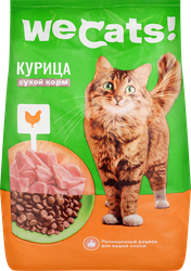Изображение товара Корм сухой для взрослых кошек WECATS с курицей, полнорационный, 800г