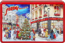 Конфеты HDI Christmas Time пралине с ореховым кремом и злаками, 185г, крупный план