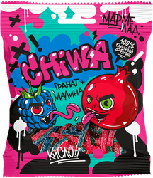 Мармелад жевательный CHIWA Кислый спагетти со вкусом малины и граната, 90г, фото