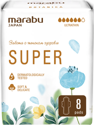 Прокладки MARABU Botanica Супер 6 капель, 8шт, детальное фото